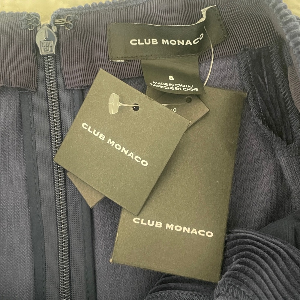 New Club Monaco Navy Corduroy Skirt size 8 - Picture 5 of 8